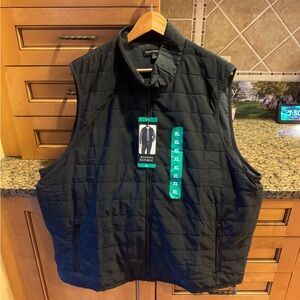 New Banana Republic Men's Quilted Black Vest - XL